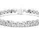 Classic double row lab grown diamond tennis bracelet with round cut diamonds in yellow white and rose gold