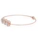 Vintage halo style lab grown diamond bracelet connector with round center diamonds and halo detailing in yellow white and rose gold