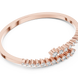 Graduated round lab grown diamond open cuff bracelet with flowing diamond design in yellow white and rose gold