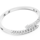 Graduated round lab grown diamond open cuff bracelet with flowing diamond design in yellow white and rose gold