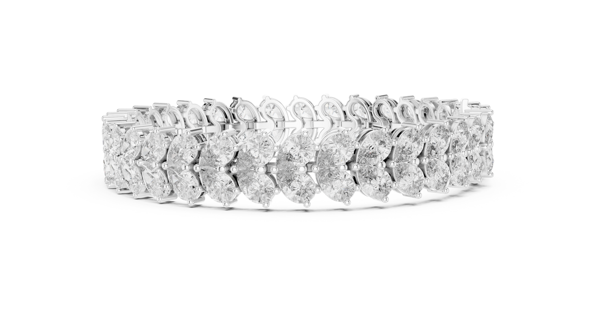 Luxury pear shape diamond tennis bracelet in gold with brilliant lab grown diamonds by Signora Jewels