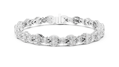 Luxury marquise and pear diamond tennis bracelet in gold with lab grown diamonds by Signora Jewels