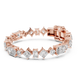 Luxury mixed shape diamond tennis bracelet in gold with emerald, princess, and round lab grown diamonds by Signora Jewels