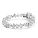 Luxury mixed shape diamond tennis bracelet in gold with emerald, princess, and round lab grown diamonds by Signora Jewels