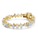 Luxury mixed shape diamond tennis bracelet in gold with emerald, princess, and round lab grown diamonds by Signora Jewels
