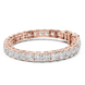 Luxury princess cut diamond tennis bracelet in gold with lab grown diamonds by Signora Jewels