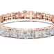 Luxury princess cut diamond tennis bracelet in gold with lab grown diamonds by Signora Jewels