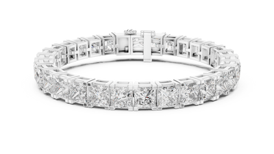 Luxury princess cut diamond tennis bracelet in gold with lab grown diamonds by Signora Jewels