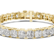 Luxury princess cut diamond tennis bracelet in gold with lab grown diamonds by Signora Jewels