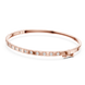 Minimal round diamond bangle bracelet in gold with delicate lab grown diamonds by Signora Jewels