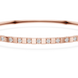 Minimal round diamond bangle bracelet in gold with delicate lab grown diamonds by Signora Jewels