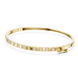 Minimal round diamond bangle bracelet in gold with delicate lab grown diamonds by Signora Jewels