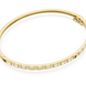 Minimal round diamond bangle bracelet in gold with delicate lab grown diamonds by Signora Jewels