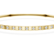 Minimal round diamond bangle bracelet in gold with delicate lab grown diamonds by Signora Jewels