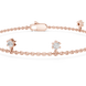 Minimal round diamond station chain bracelet in gold with lab grown diamonds by Signora Jewels