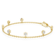Minimal round diamond station chain bracelet in gold with lab grown diamonds by Signora Jewels