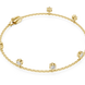 Minimal round diamond station chain bracelet in gold with lab grown diamonds by Signora Jewels