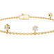 Minimal round diamond station chain bracelet in gold with lab grown diamonds by Signora Jewels