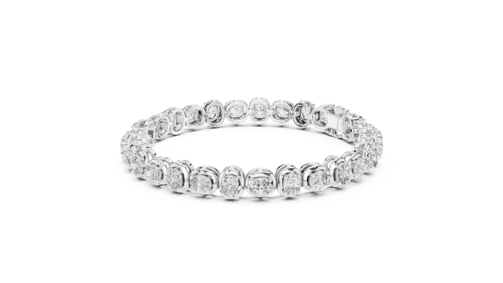 Diamond ring on a white background