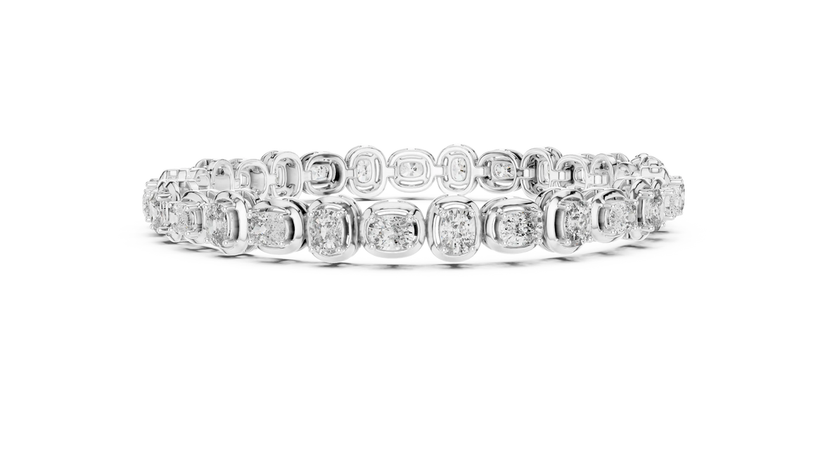 Diamond bracelet on a white background