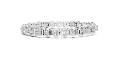 Diamond bracelet on a white background