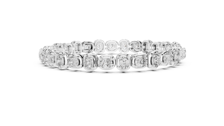 Diamond bracelet on a white background