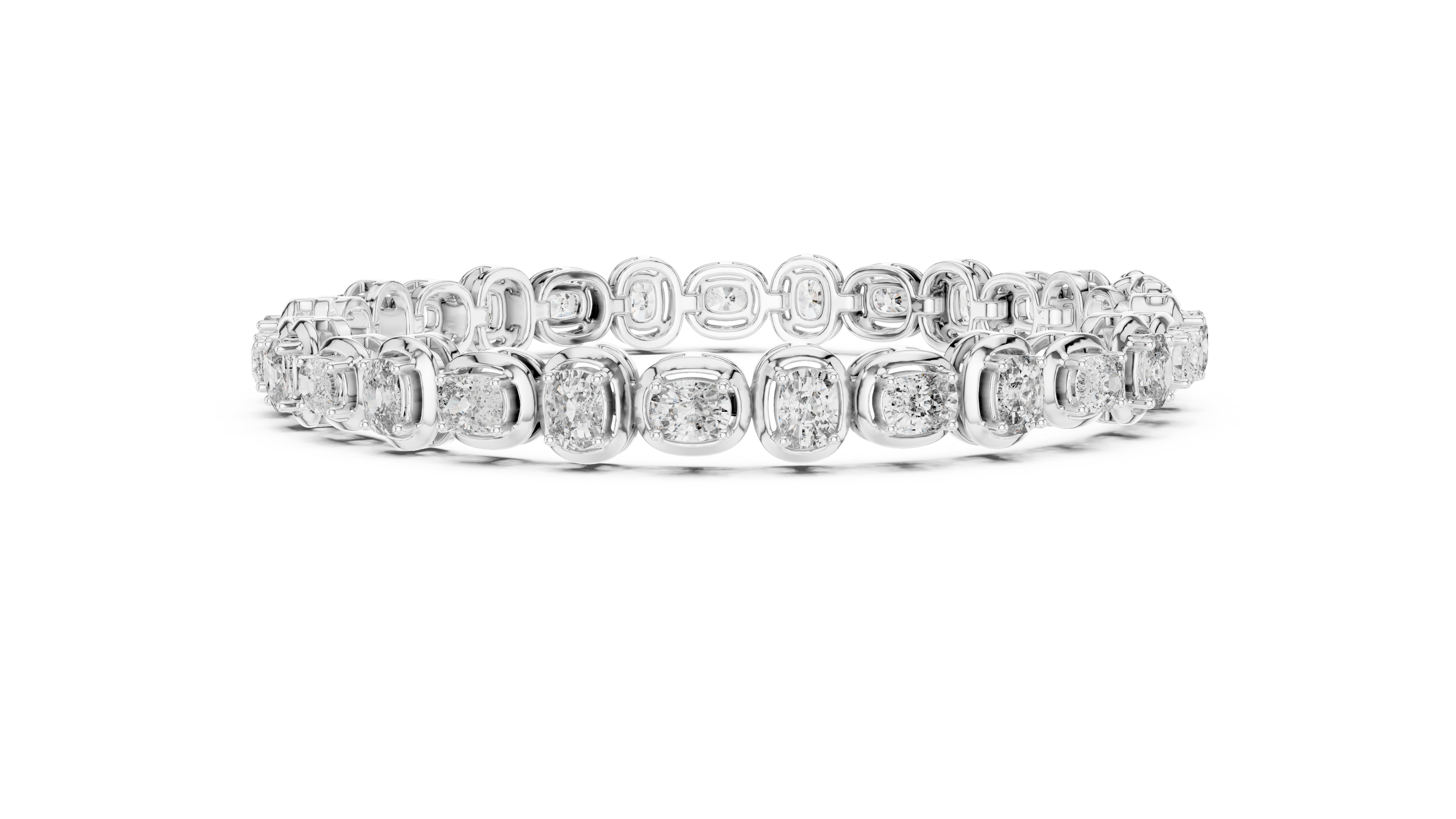 Diamond bracelet on a white background