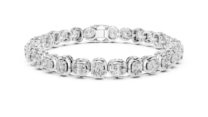 Diamond eternity ring on a white background