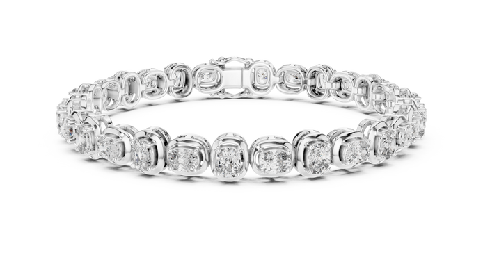 Diamond eternity ring on a white background