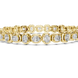 Gold bracelet with diamond accents on a white background