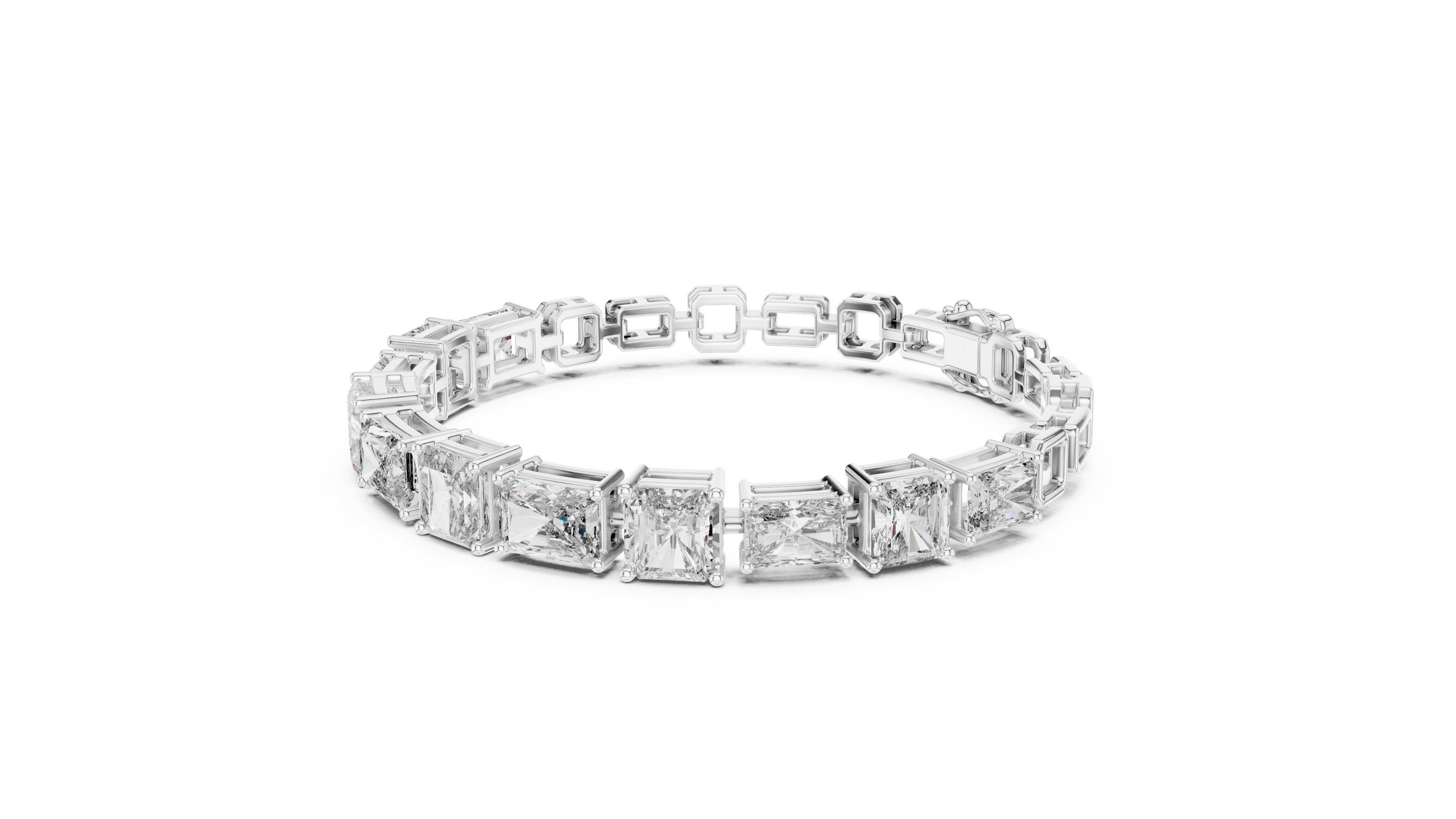 Diamond bracelet on a white background