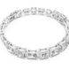 Diamond bracelet with baguette-cut stones on a white background