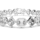 Diamond bracelet with various cut diamonds on a white background