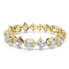 Gold and diamond ring on a white background