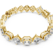 Gold and diamond bracelet on a white background