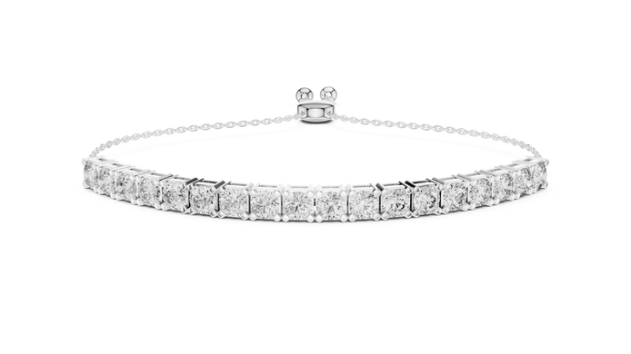 Diamond bracelet on a white background