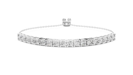 Diamond bracelet on a white background