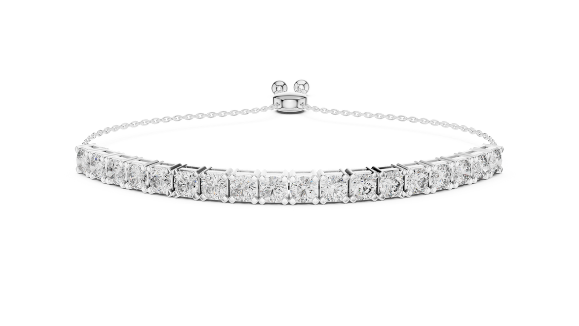 Diamond bracelet on a white background