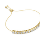 Gold bracelet with diamond accents on a white background
