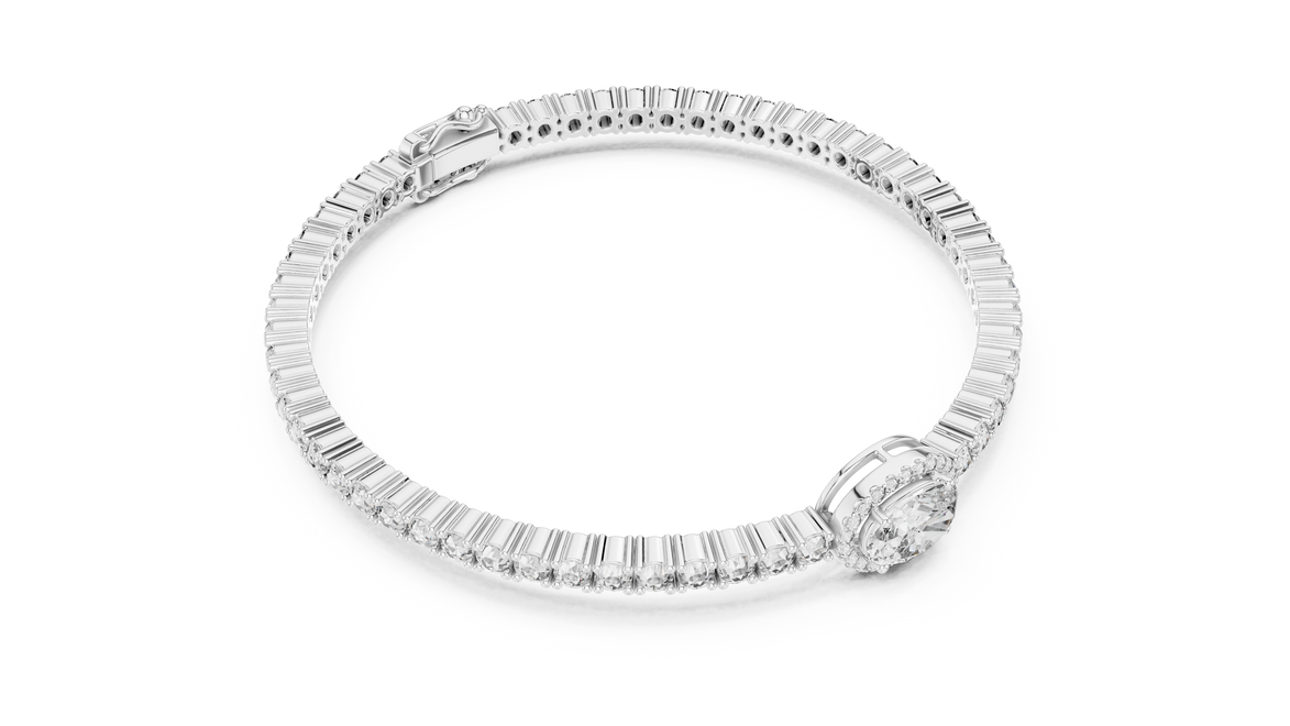 Diamond bracelet on a white background