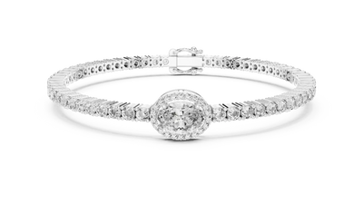 Diamond bracelet on a white background