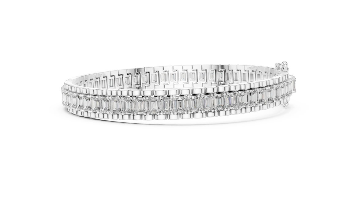 Diamond bracelet on a white background
