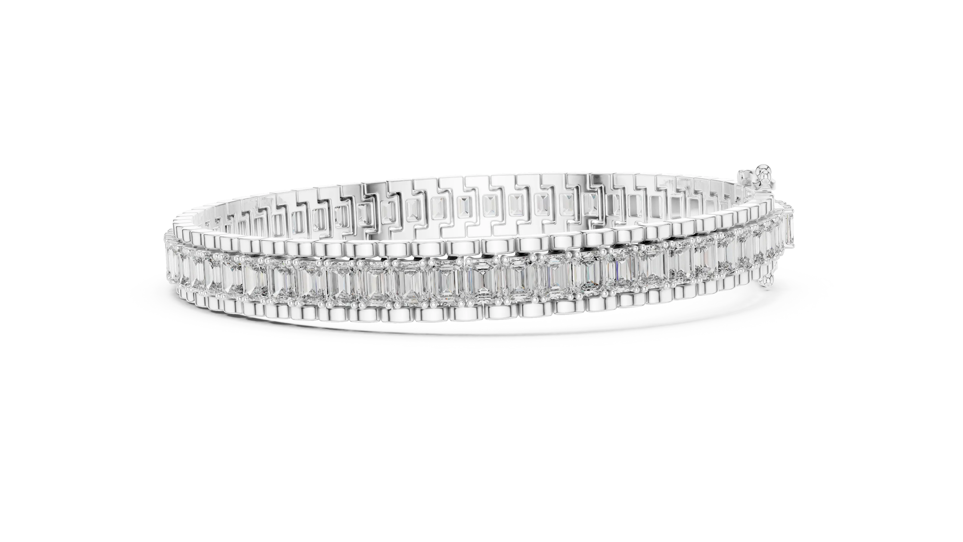 Diamond bracelet on a white background
