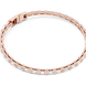 Rose gold bracelet on a white background