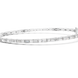 Silver bracelet with small diamonds on a white background