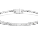 Silver bracelet with a clasp on a white background