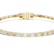 Gold and silver bracelet on a white background