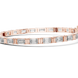 Emerald cut lab grown diamond tennis bracelet in yellow gold white gold and rose gold with sleek modern diamond layout