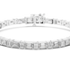 Diamond bracelet with baguette-cut stones on a white background