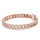 Rose gold bracelet on a white background